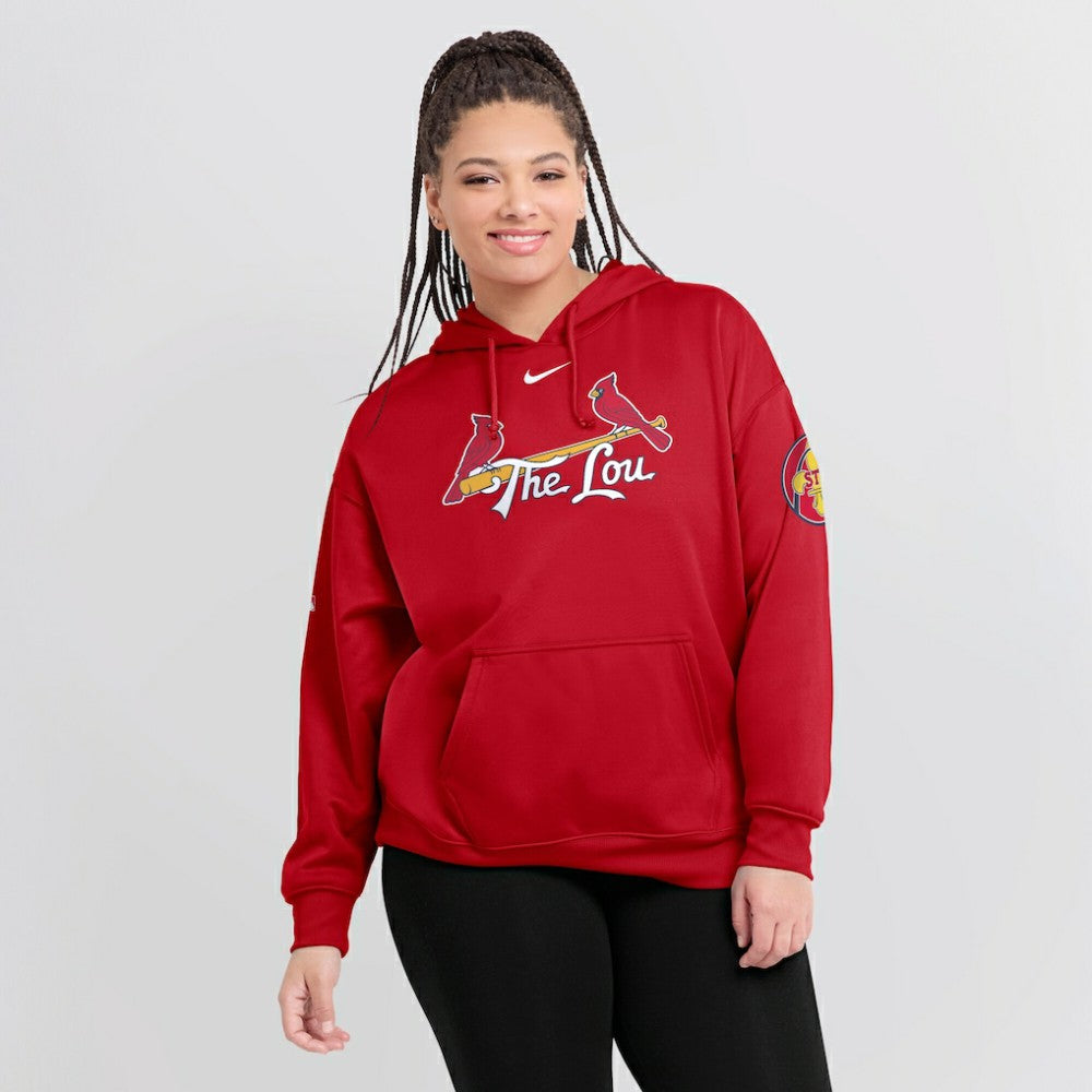 St. Louis Cardinals Nike Women's 2024 City Connect Authentic Collection Practice Performance Pullover Hoodie for sale