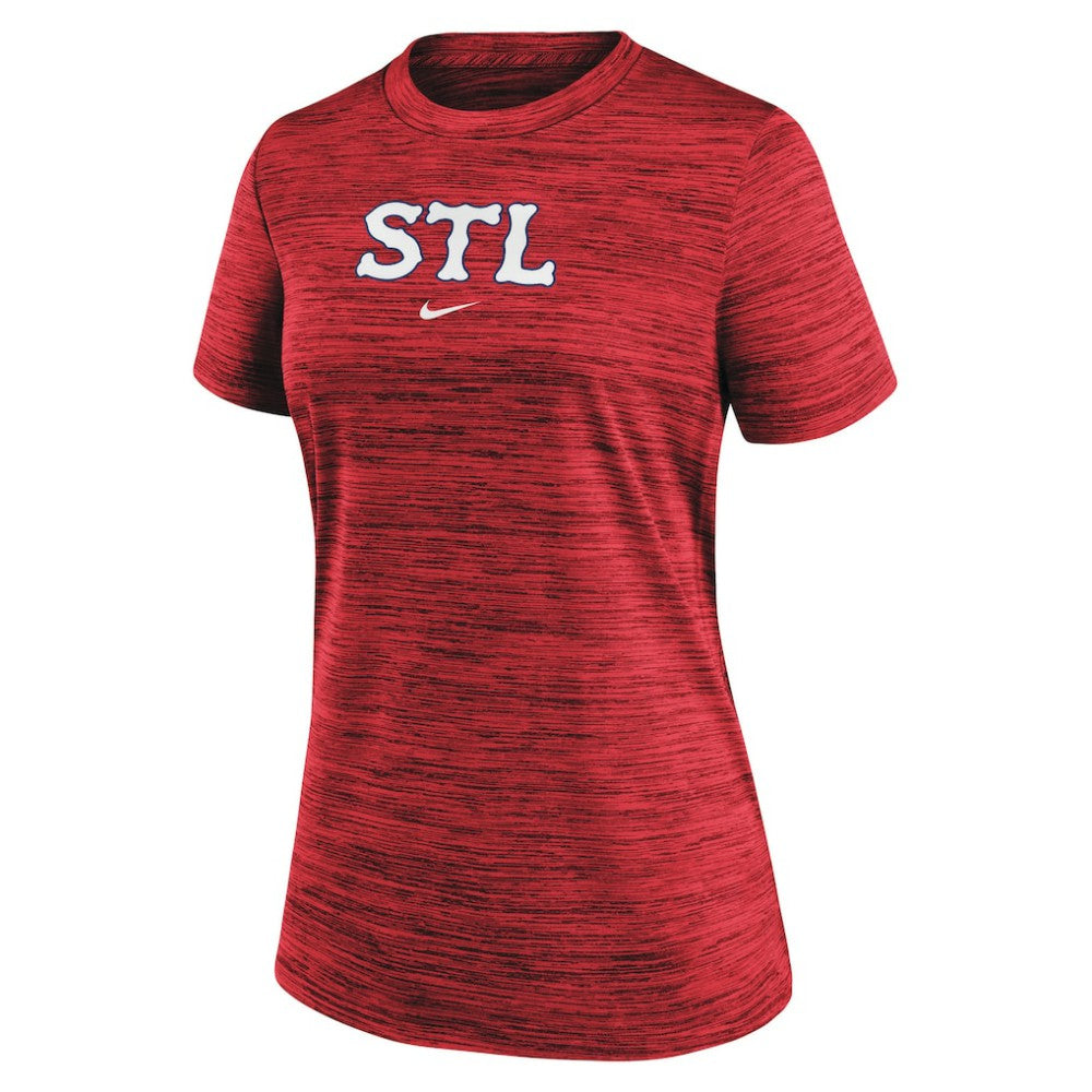St. Louis Cardinals Nike Women's 2024 City Connect Authentic Collection Practice Velocity T-Shirt Near Me