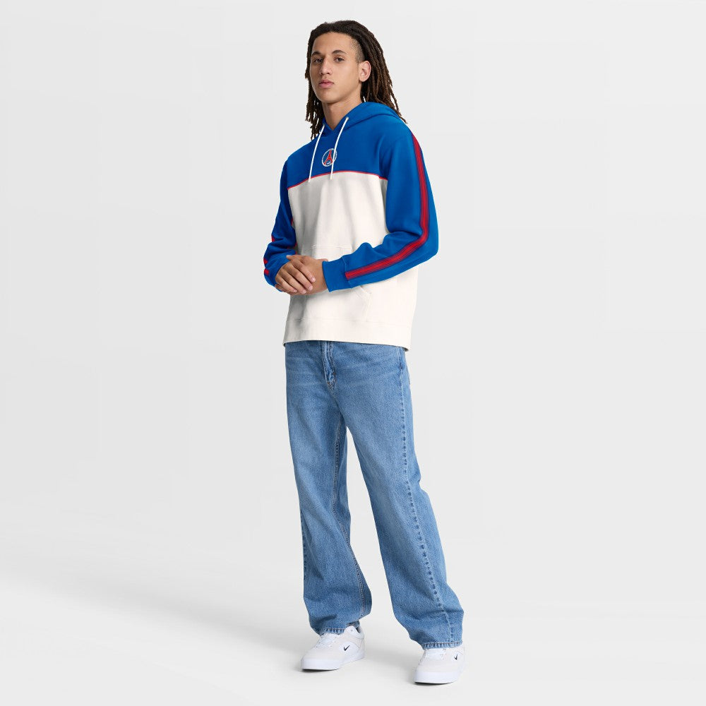 Fanatics - Paris Saint-Germain Retro Overhead Tri-Blend Hoodie - Royal/White