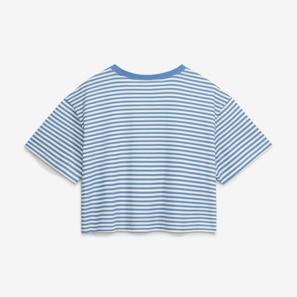 Chicago Cubs Nike Women's Cooperstown Collection Striped Cropped T-Shirt for sale