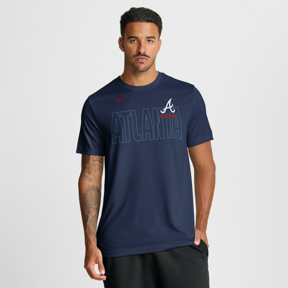 Atlanta Braves Nike Knockout Team Legend Dri-FIT T-Shirt Outlet