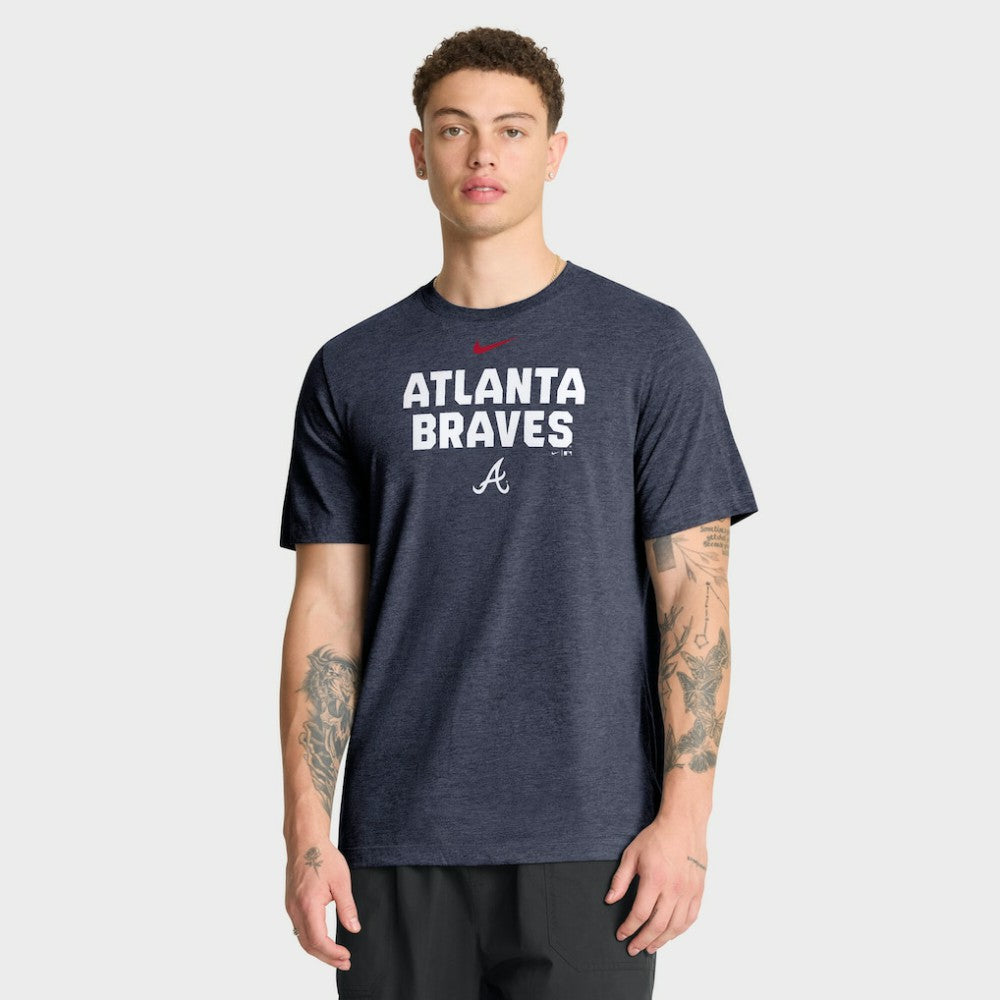 Atlanta Braves Nike Stacked Tri-Blend T-Shirt Outlet