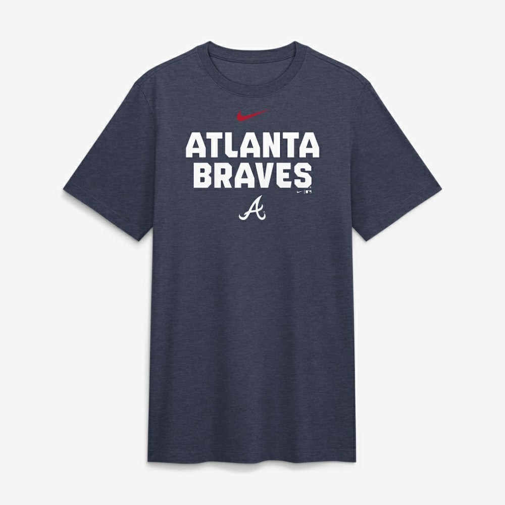 Atlanta Braves Nike Stacked Tri-Blend T-Shirt Outlet