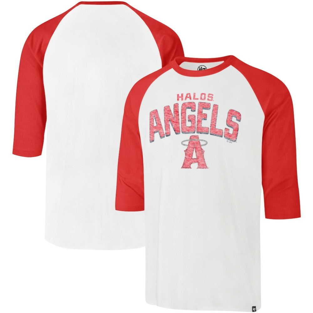 Los Angeles Angels '47 City Connect Crescent Franklin Raglan 3/4-Sleeve T-Shirt Sale