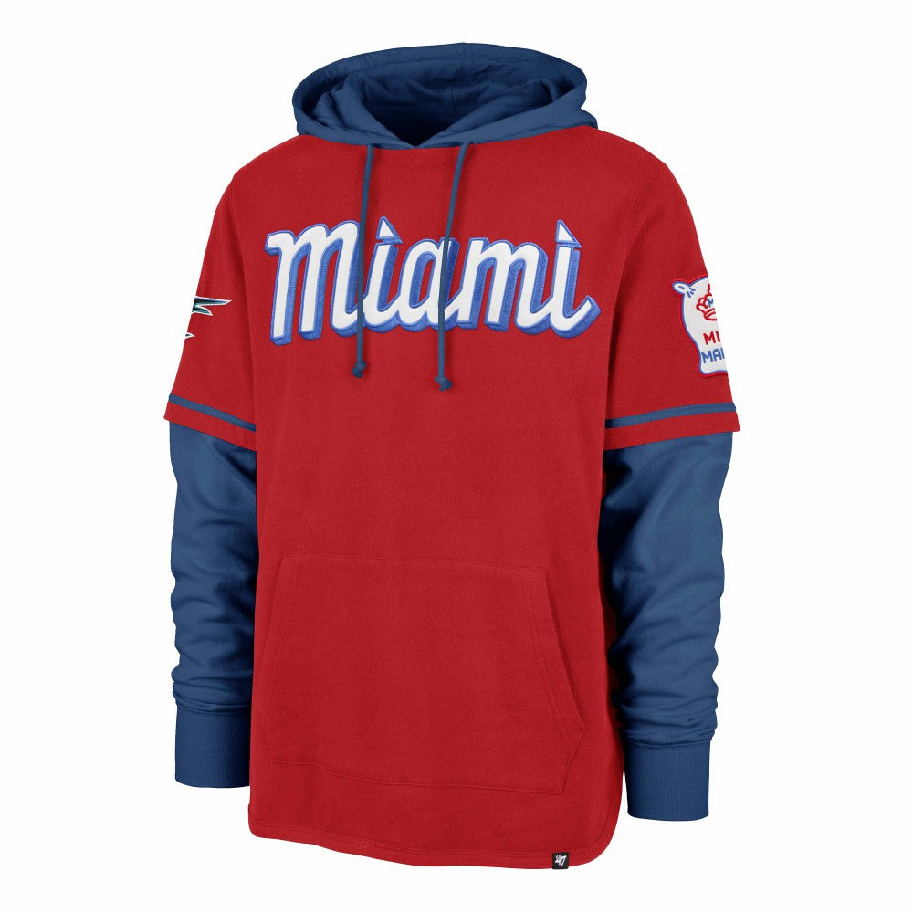 Miami Marlins '47 City Connect Trifecta Shortstop Pullover Hoodie Outlet
