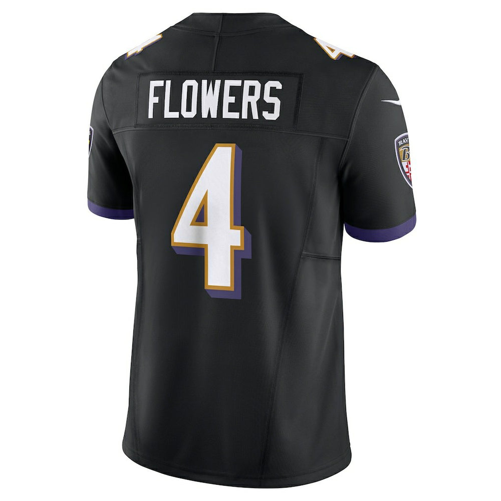 Zay Flowers Baltimore Ravens Alternate Vapor F.U.S.E. Limited Jersey - Black - Nike