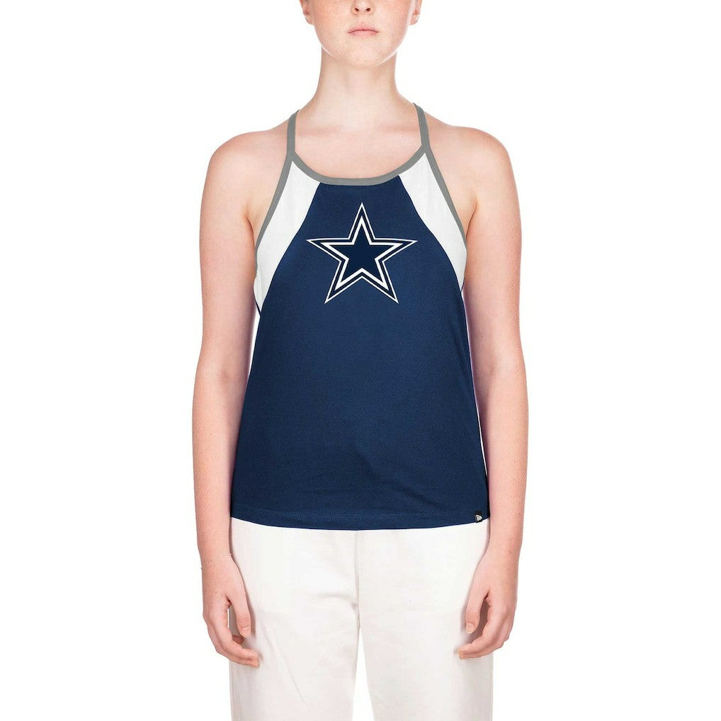 Dallas Cowboys New Era Women's Ribbed Racerback Tank Top - Navy - NFL