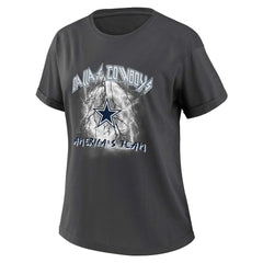 Dallas Cowboys WEAR by Erin Andrews Women's Boyfriend T-Shirt - Charcoal - NFL