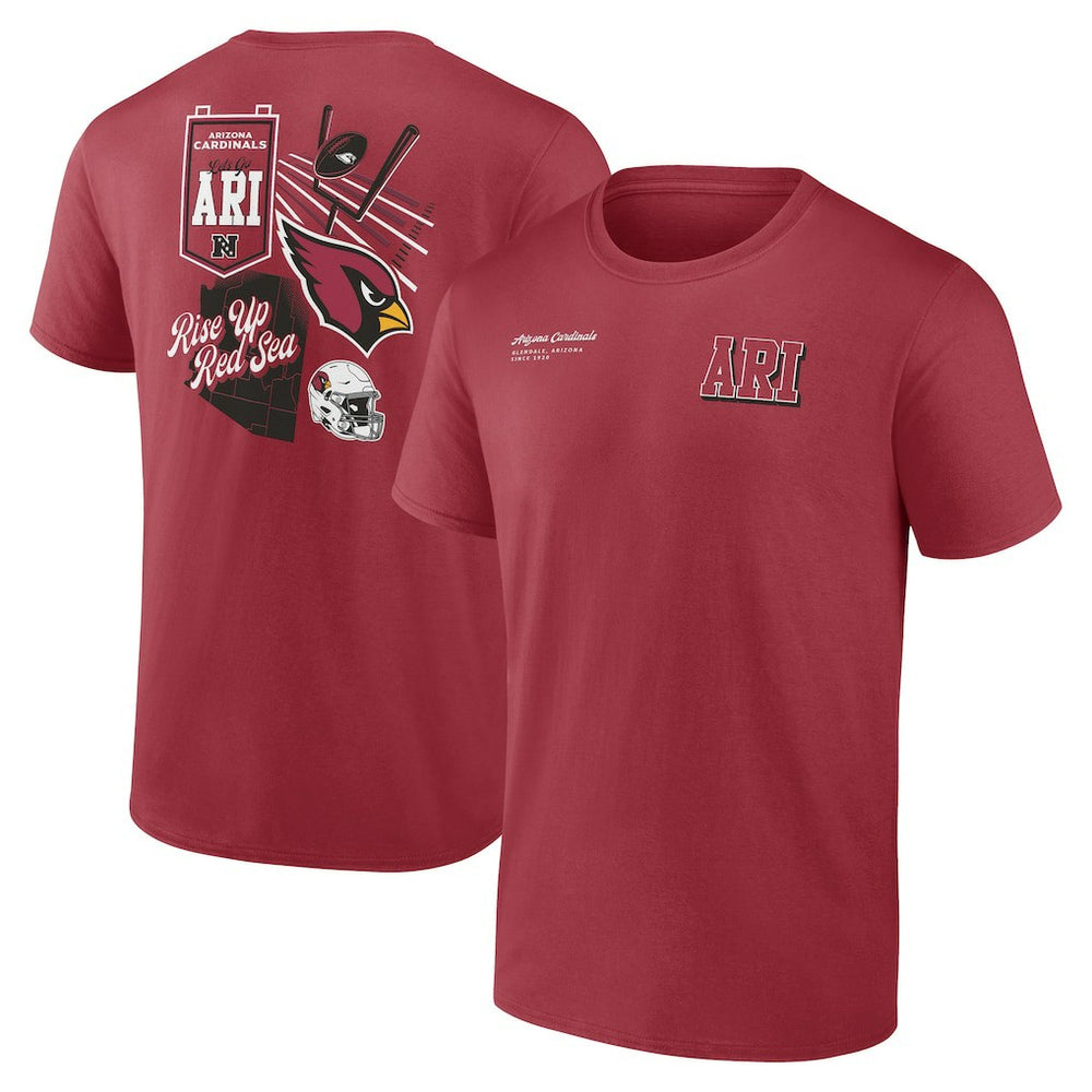 Arizona Cardinals Split Zone T-Shirt - Cardinal - Fanatics