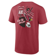 Arizona Cardinals Split Zone T-Shirt - Cardinal - Fanatics