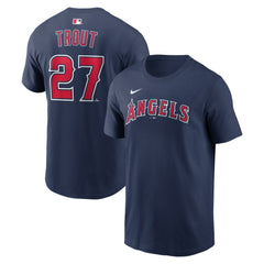 Mike Trout Los Angeles Angels Nike Name & Number T-Shirt Sale