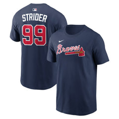 Spencer Strider Atlanta Braves Nike Name & Number T-Shirt for sale