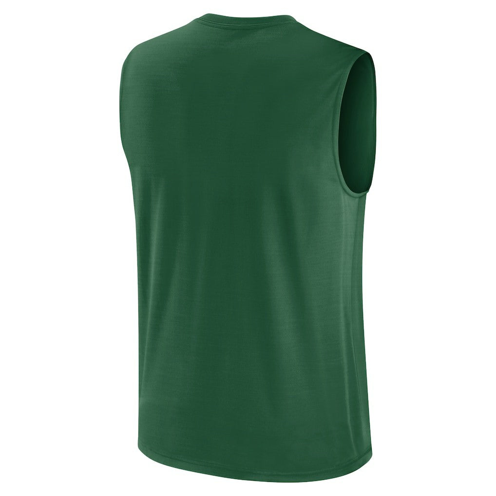 New York Jets Large Logo Lightweight Dri-FIT Muscle Tank Top - Green - Nike