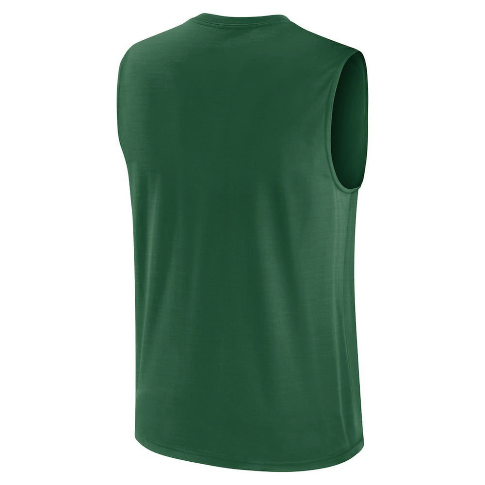 New York Jets Large Logo Lightweight Dri-FIT Muscle Tank Top - Green - Nike