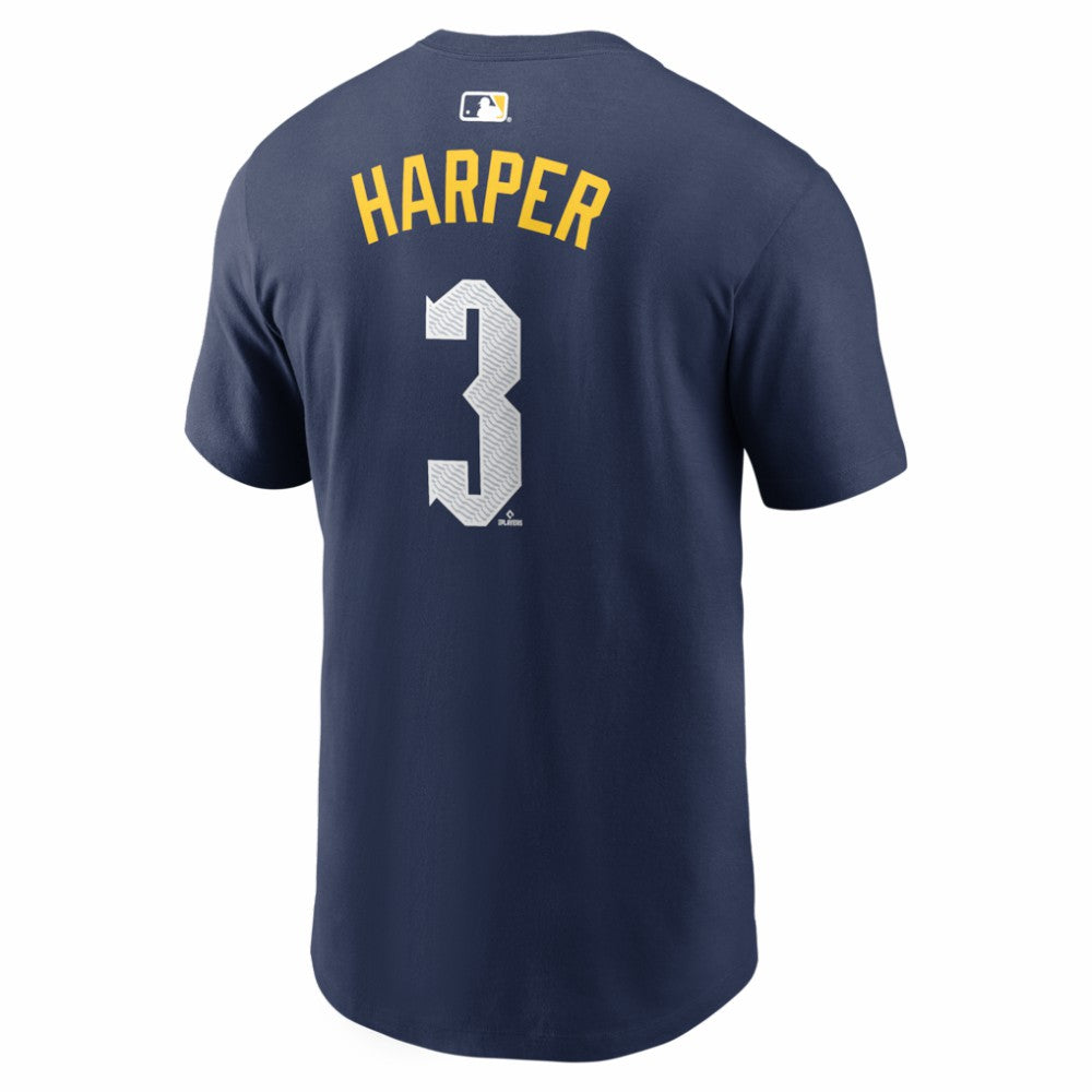 Bryce Harper Philadelphia Phillies Nike City Connect Name & Number T-Shirt Outlet