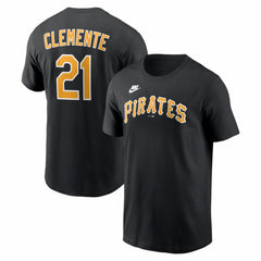 Roberto Clemente Pittsburgh Pirates Nike Cooperstown Collection Name & Number T-Shirt Online