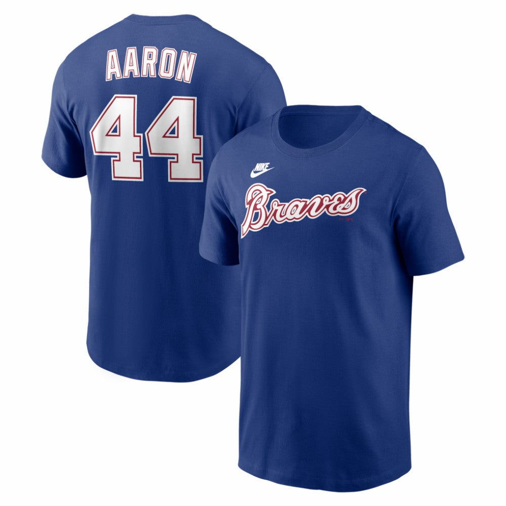 Hank Aaron Atlanta Braves Nike Cooperstown Collection Name & Number T-Shirt Outlet