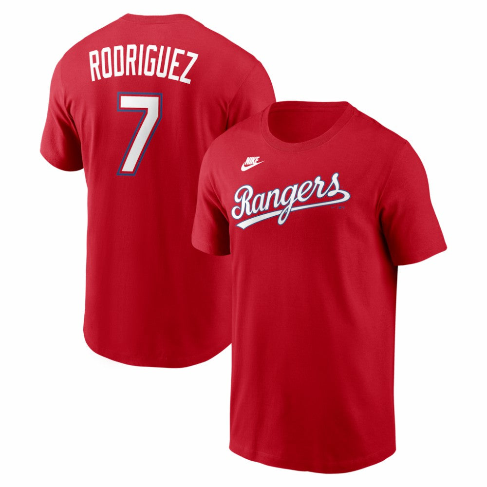 Ivan Rodriguez Texas Rangers Nike Cooperstown Collection Name & Number T-Shirt Sale