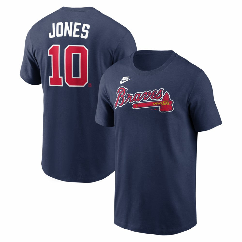 Chipper Jones Atlanta Braves Nike Cooperstown Collection Name & Number T-Shirt Sale