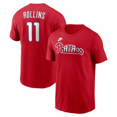 Jimmy Rollins Philadelphia Phillies Nike Cooperstown Collection Name & Number T-Shirt Online