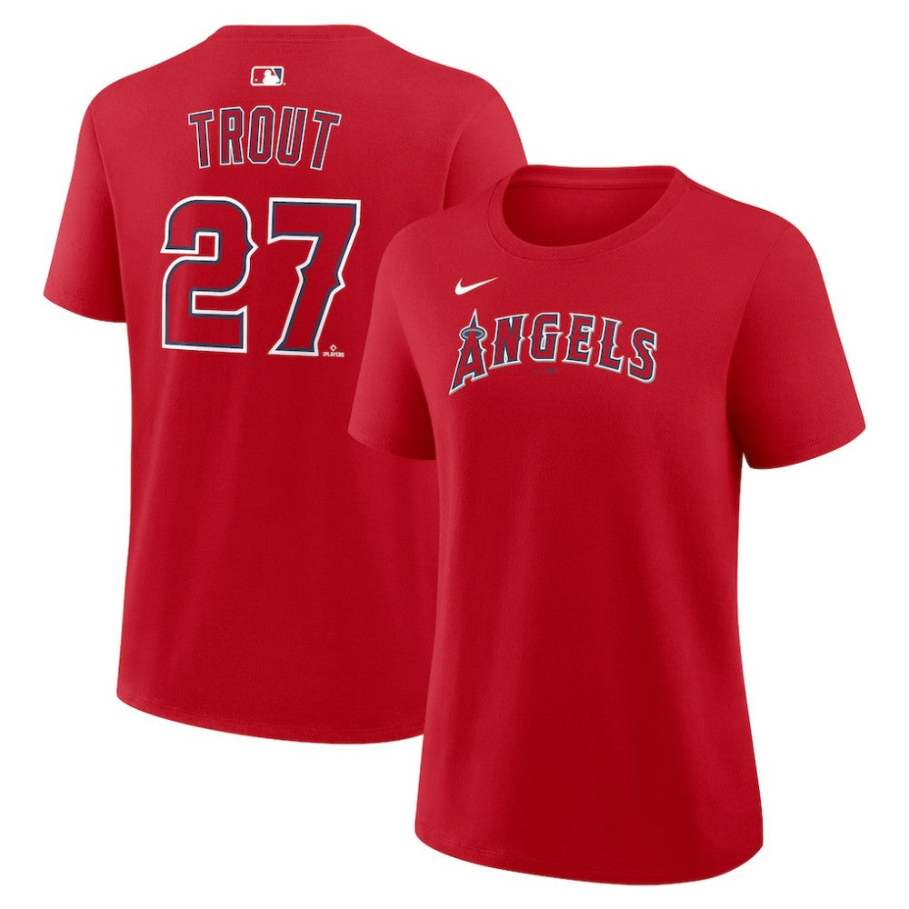 Mike Trout Los Angeles Angels Nike Women's Name & Number T-Shirt for sale