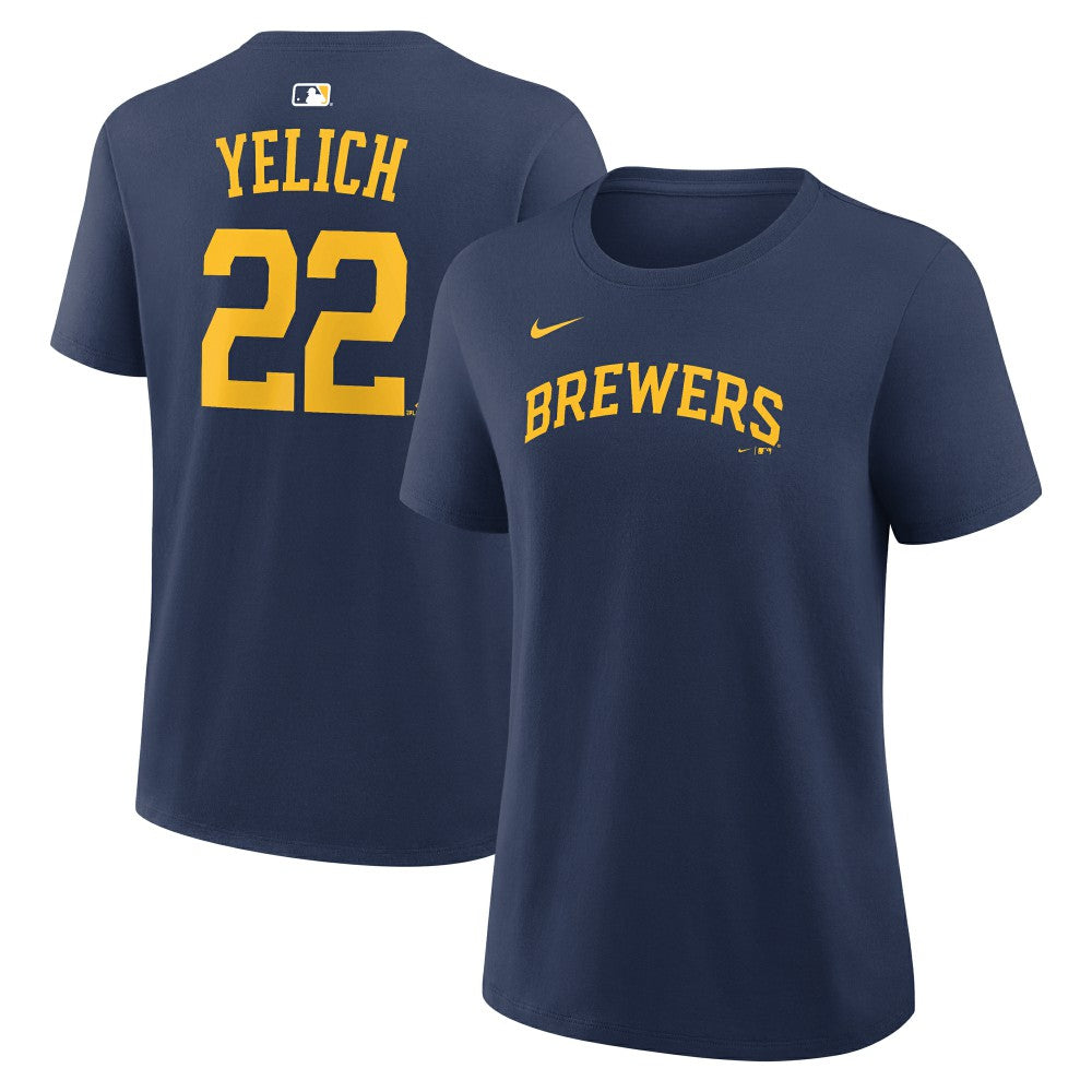 Christian Yelich Milwaukee Brewers Nike Women's Name & Number T-Shirt Discount