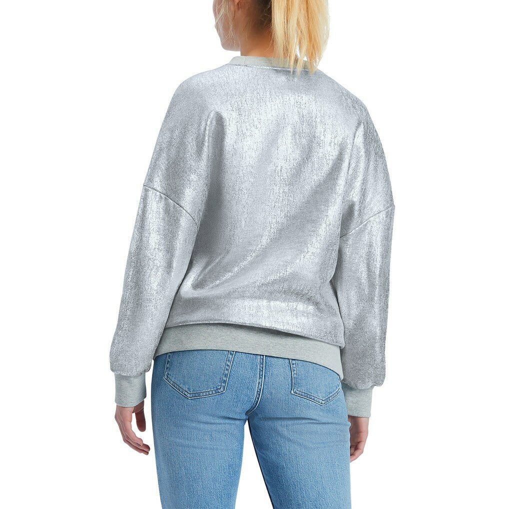 Philadelphia 76ers Tommy Jeans Women's Tracy Pullover Sweatshirt Silver