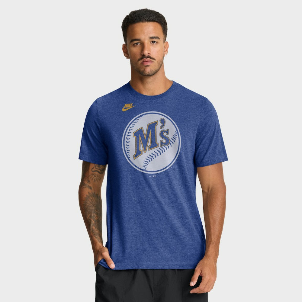 Seattle Mariners Nike Cooperstown Logo Tri-Blend T-Shirt Online