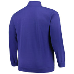 New York Giants Profile Big & Tall Fleece Quarter-Zip Jacket - Royal - NFL