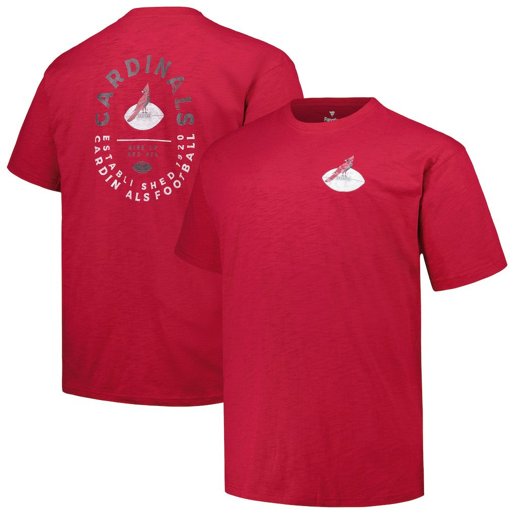 Arizona Cardinals Profile Big & Tall Two-Hit Throwback T-Shirt - Cardinal - NFL