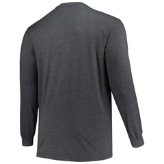 Tampa Bay Buccaneers Profile Big & Tall Throwback Long Sleeve T-Shirt - Heather Charcoal - NFL