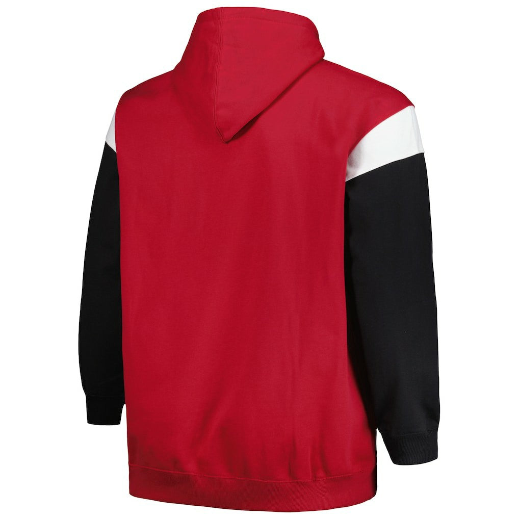 Arizona Cardinals Profile Big & Tall Trench Battle Pullover Hoodie - Cardinal - NFL