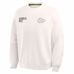 Kansas City Chiefs Oversized Type Play Multi Sweatshirt - Cream - Fanatics