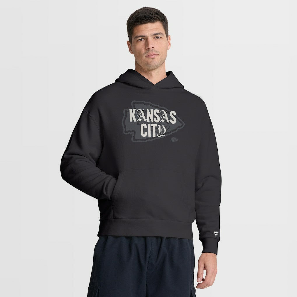 Kansas City Chiefs Oversized Type Play Location Hoodie - Black - Fanatics