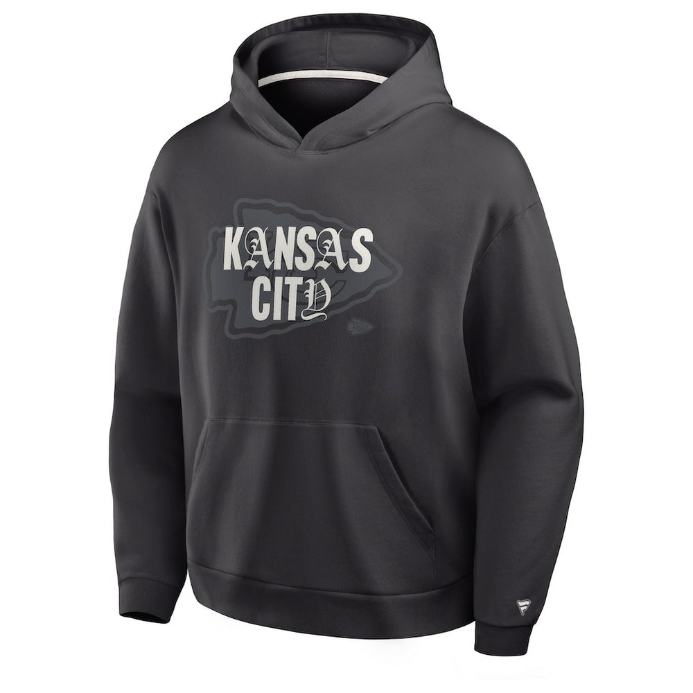 Kansas City Chiefs Oversized Type Play Location Hoodie - Black - Fanatics