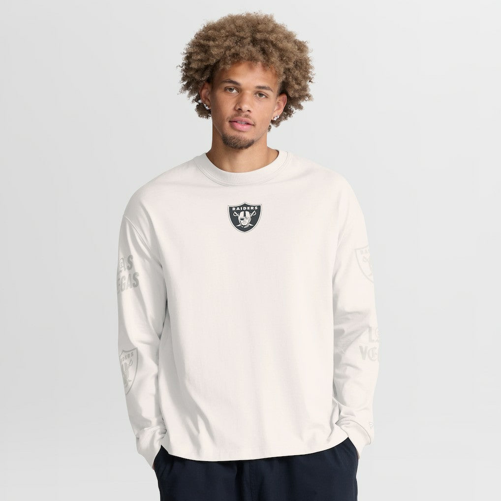 Las Vegas Raiders Oversized Type Play Long Sleeve T-Shirt - Gray - Fanatics