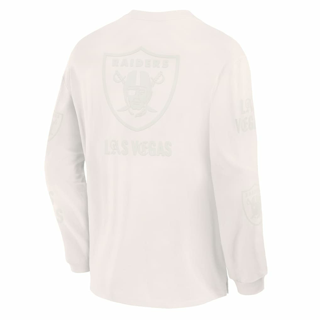 Las Vegas Raiders Oversized Type Play Long Sleeve T-Shirt - Gray - Fanatics