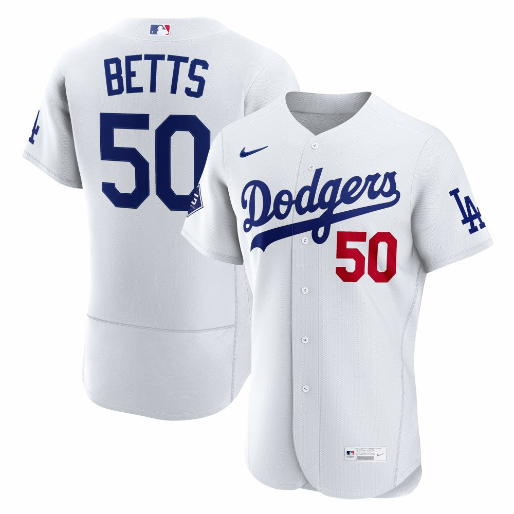 Mookie Betts Los Angeles Dodgers Nike Home Authentic Sponsor Patch Jersey Discount