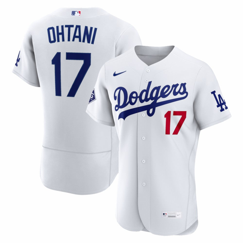 Shohei Ohtani Los Angeles Dodgers Nike Home Authentic Sponsor Patch Jersey for sale