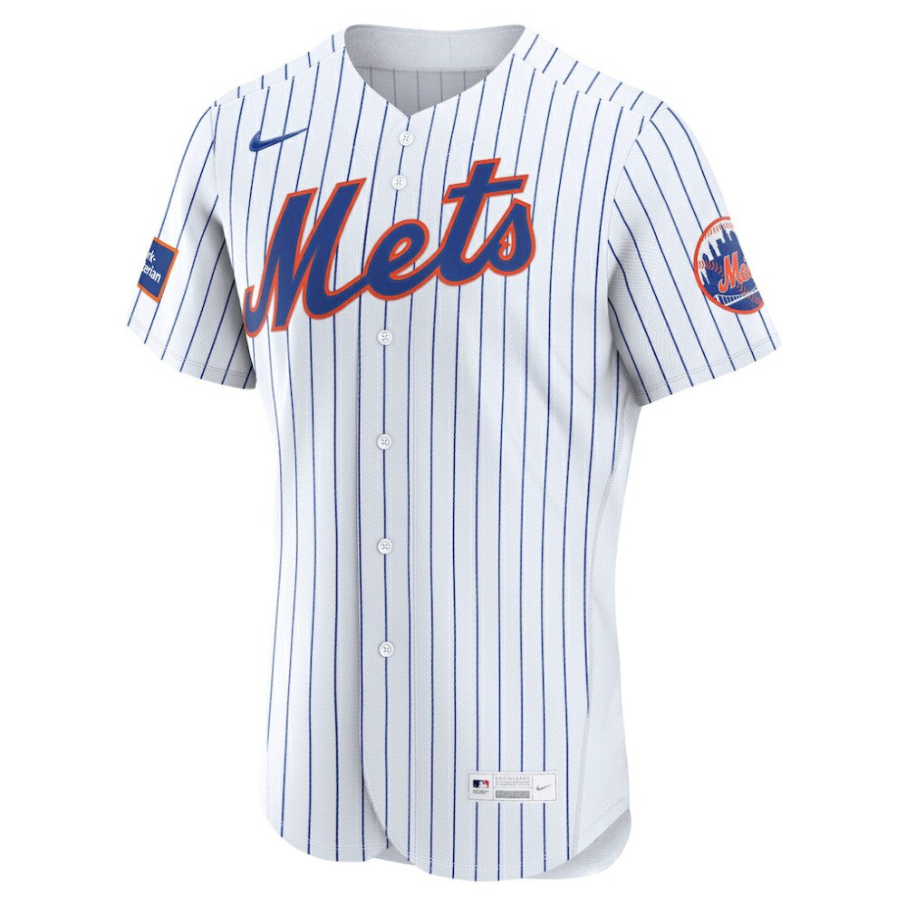 New York Mets Nike Home Sponsor Patch Authentic Jersey Sale