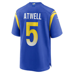 Tutu Atwell Los Angeles Rams Home Game Jersey - Royal - Nike