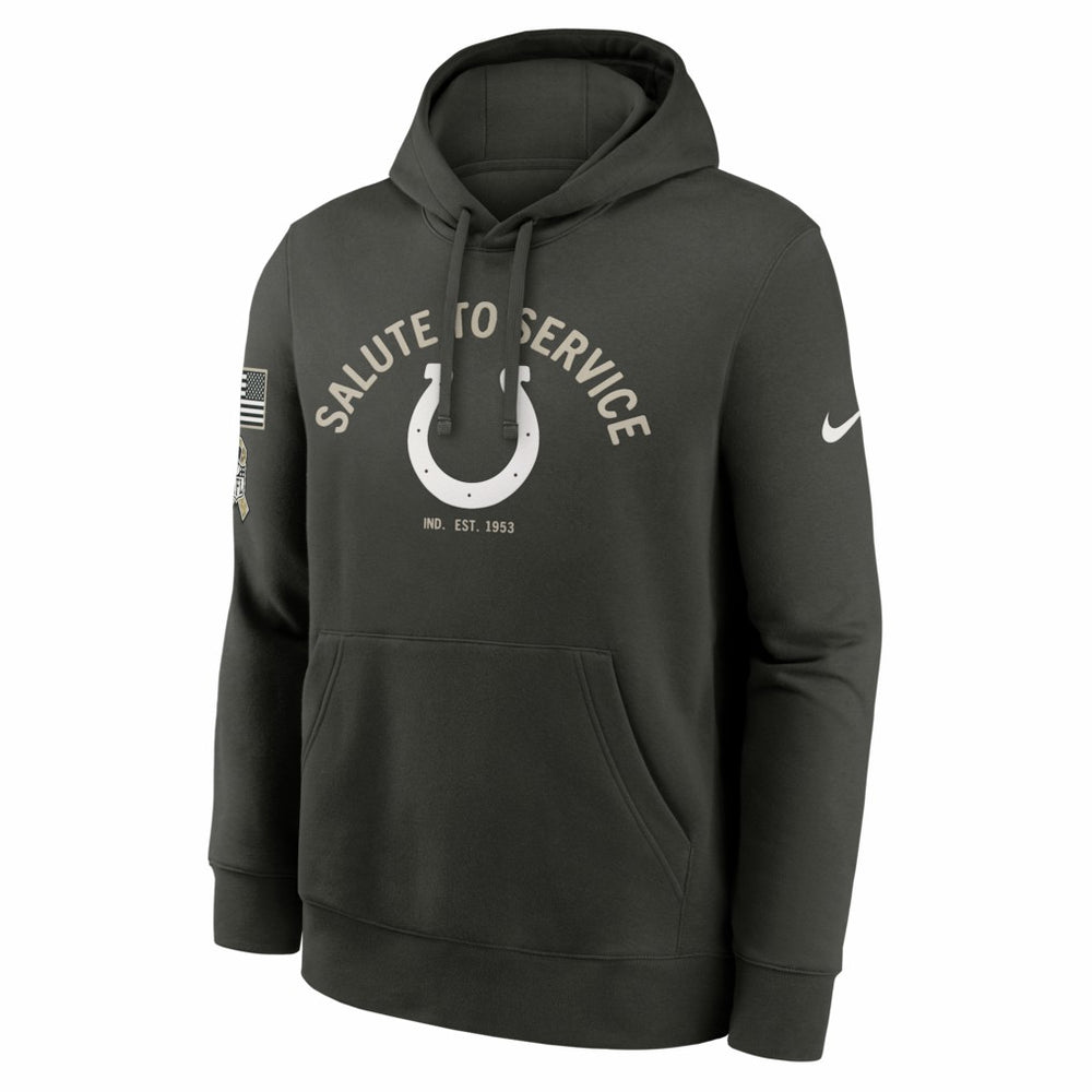 Indianapolis Colts Salute To Service Club Fleece Hoodie - Olive - Nike