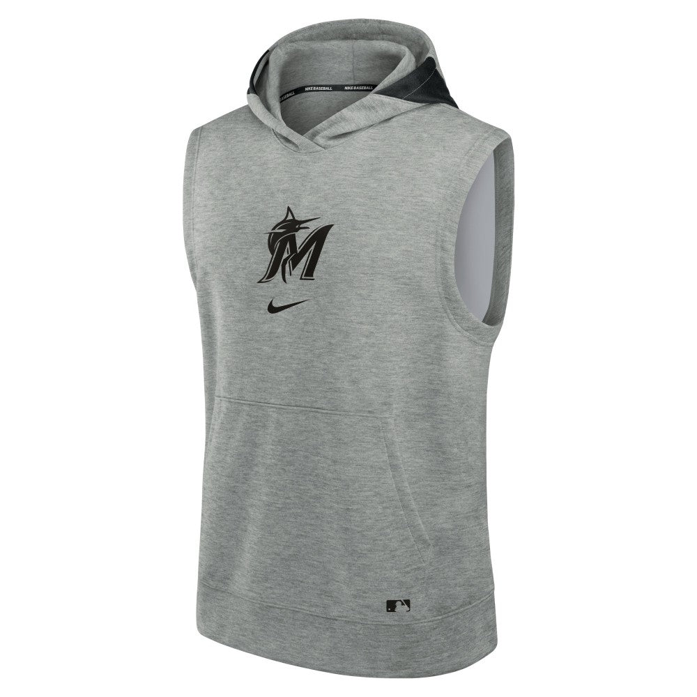 Miami Marlins Nike Authentic Collection Early Work Dri-FIT Sleeveless Hoodie Online