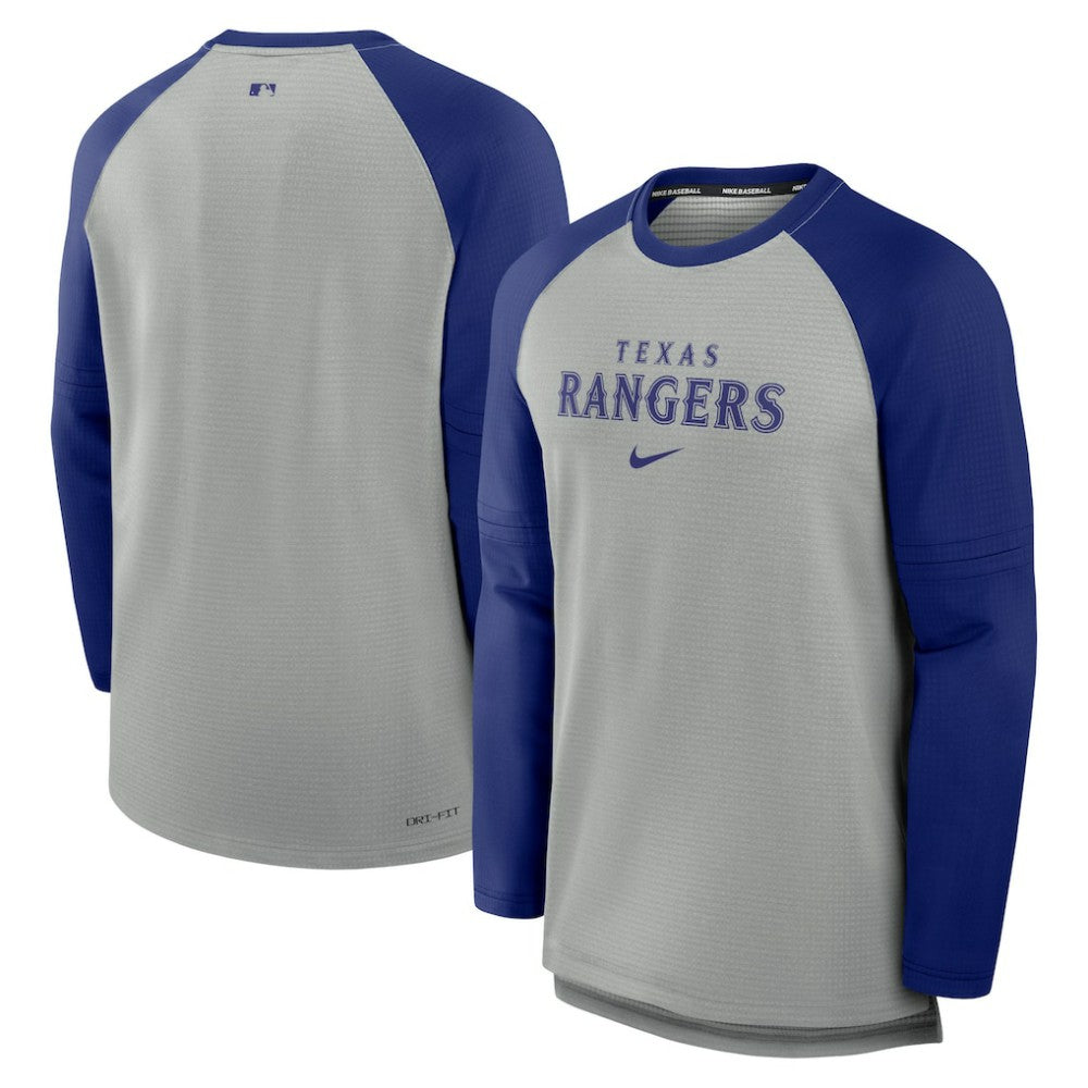 Texas Rangers Nike Authentic Collection Game Time Raglan Performance Long Sleeve T-Shirt for sale