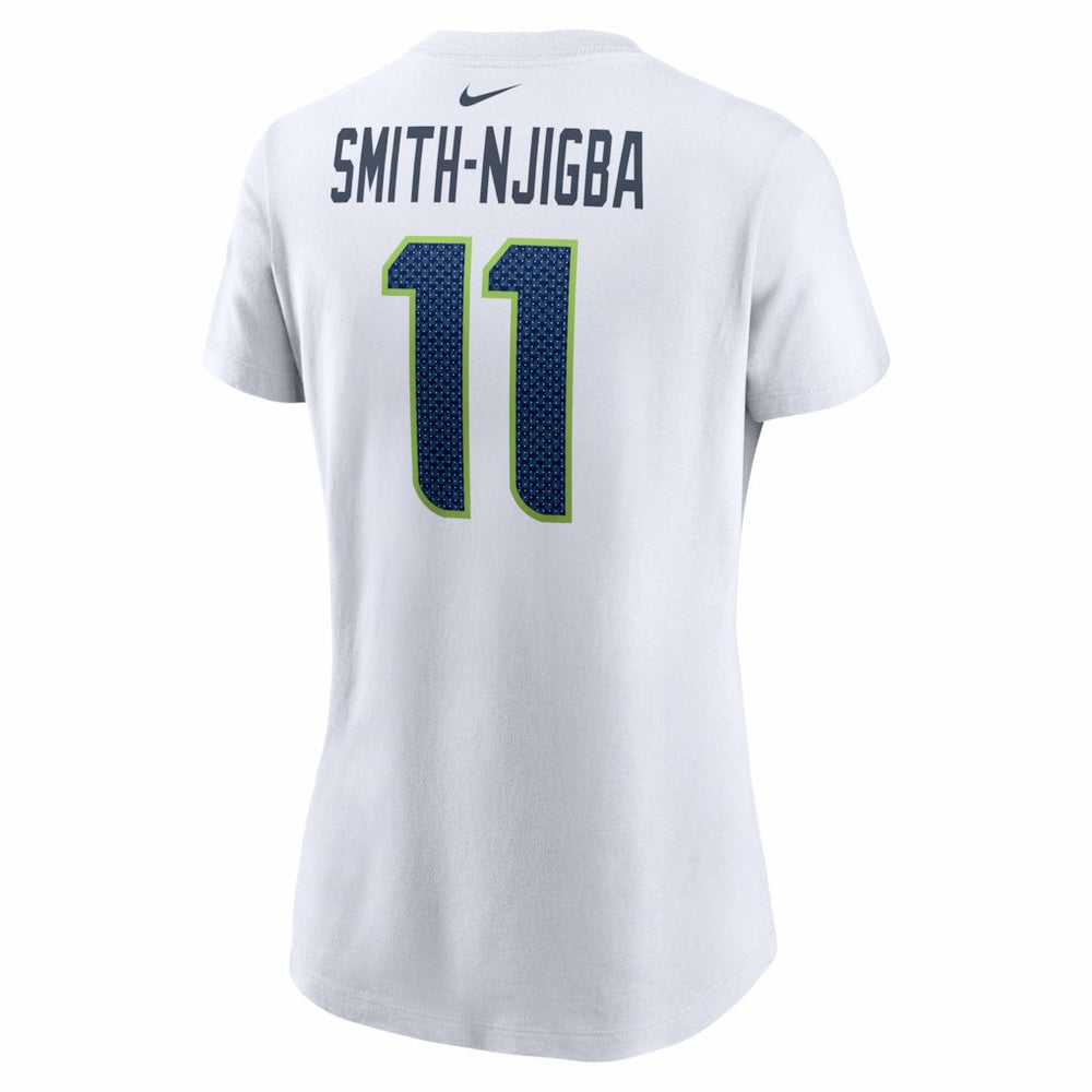 Jaxon Smith-Njigba Seattle Seahawks Women's Player Name & Number T-Shirt - White - Nike