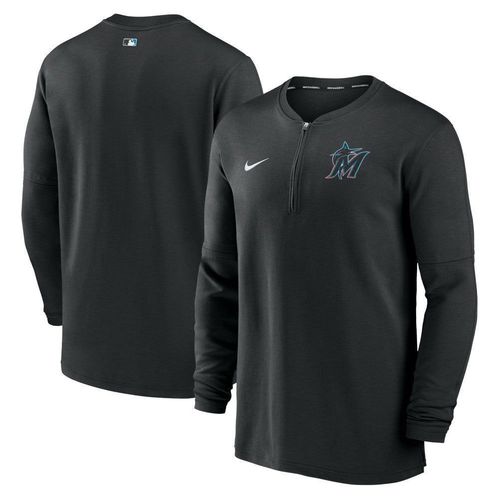 Miami Marlins Nike Authentic Collection Game Time Performance Quarter-Zip Top Sale