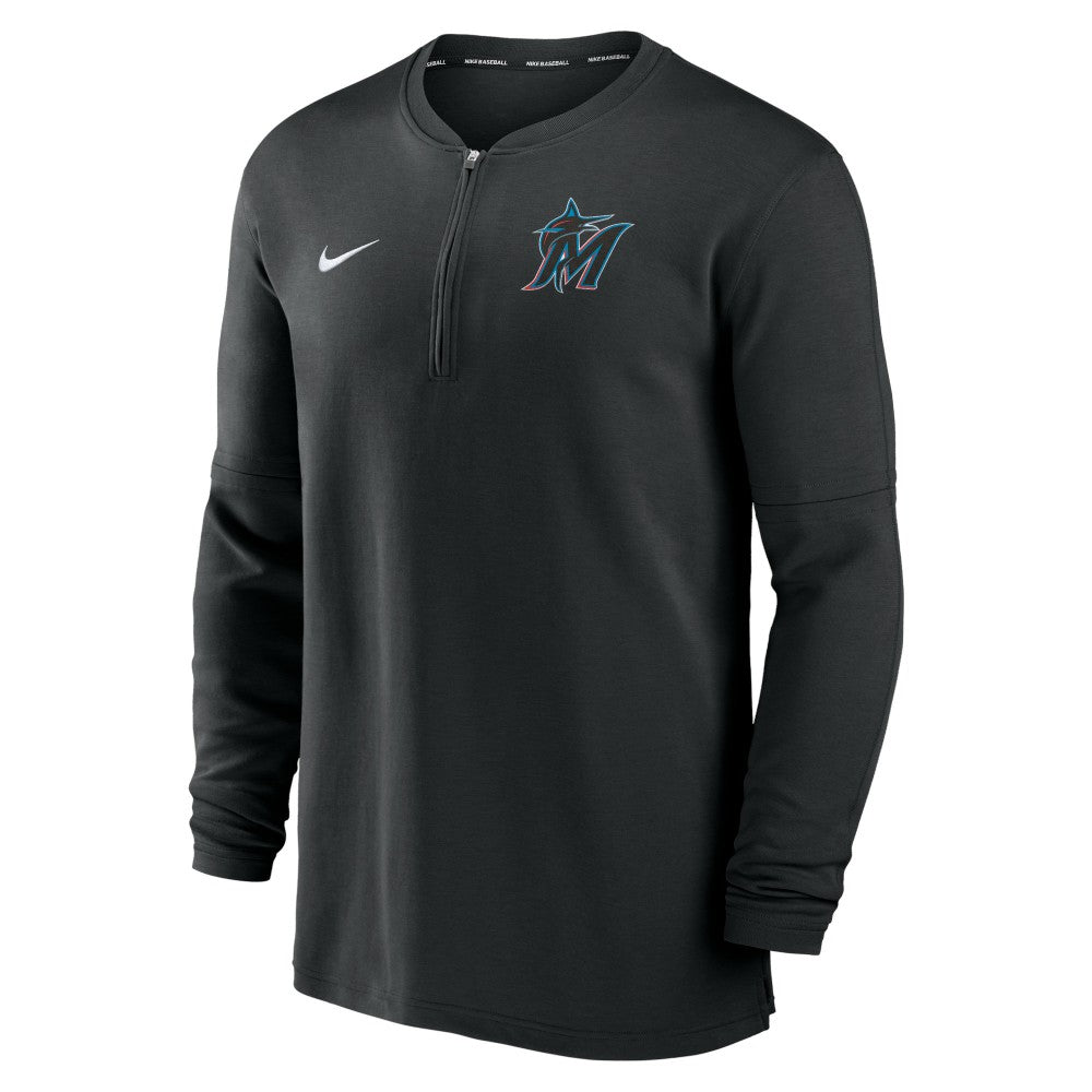 Miami Marlins Nike Authentic Collection Game Time Performance Quarter-Zip Top Sale