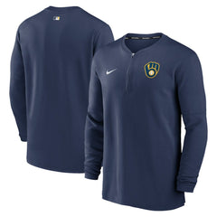 Milwaukee Brewers Nike Authentic Collection Game Time Performance Quarter-Zip Top Online
