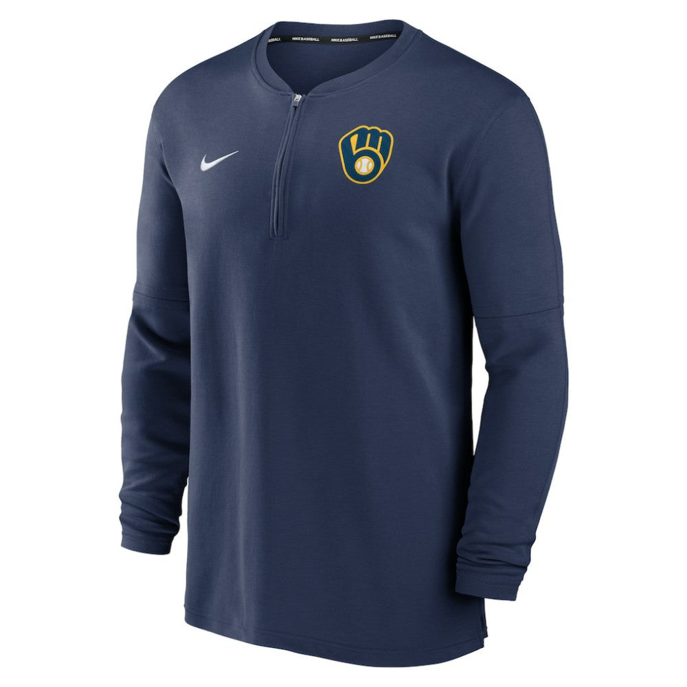 Milwaukee Brewers Nike Authentic Collection Game Time Performance Quarter-Zip Top Online