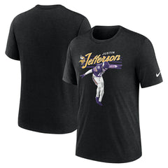 Justin Jefferson Minnesota Vikings Player Graphic T-Shirt - Heather Black - Nike